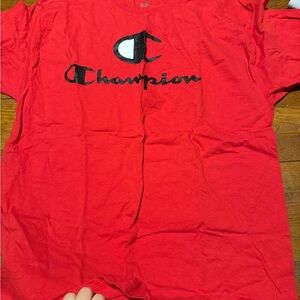 Champion size xl red short sleeeve shirt